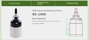 E26 No Switch <b>Lamp</b> Holder E26 Switch <b>Lamp</b> Holder Bulb Lighting <b>Base</b> Ceramic <b>Lamp</b> Head Screw Wiring Terminal UL - Product Image 4