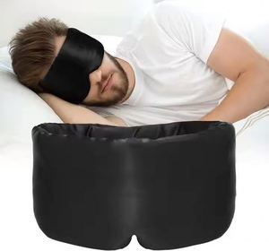 Masque de sommeil de luxe en soie de mûrier 100% 19 mm, ajustable, pour chambre, hôtel, voyage, vente en gros, personnalisé, haute qualité - Product Image 1
