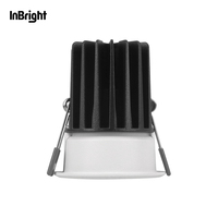 Commercial Intérieur COB Dali Dimmable LED Plafond Rond Spot Down Light 8W 10W 15W 25W Tube Polarisé Encastré Lampe Downlight