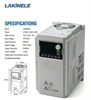 Convertisseur de fréquence variable série LK300 0,75 kW, entrée 220 V, sortie 220 V, pour le contrôle de la vitesse des moteurs AC