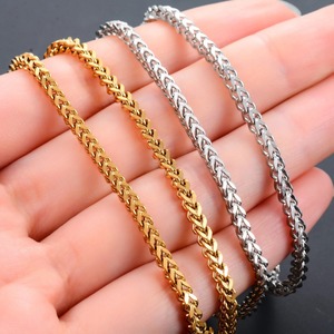 Chaîne de collier tressée pour homme en acier inoxydable couleur or/argent 3 mm, collier ras du cou pour femme et homme, bijou en métal de haute qualité, accessoire cadeau - Product Image 5