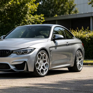 Jantes en alliage forgées de 19 pouces pour BMW M3 F80 M4 F82 M2 F87 Competition, style 763M, jantes de course légères, noir satiné CNC - Product Image 1