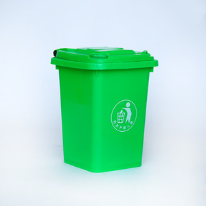 Thickened 30L Beijing Classified Plastic Trash Can <b>with</b> Wheels and <b>Lid</b>, Square Shape, for Residential and Property Management, - Product Image 5