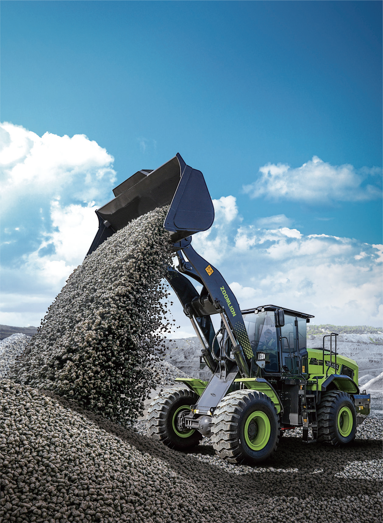 ZOOMLION ZWL55GE 5 Ton Diesel 4WD Front Wheel Loader with 3.5 m
