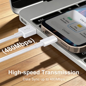 OEM สายชาร์จโทรศัพท์ TPE 1ม. 2ม. 3ม. ตัวนำทองแดงบริสุทธิ์9V สายชาร์จเร็ว3A 27W USB C เพื่อ8PIN USB C kabel สำหรับ iPhone - Product Image 2