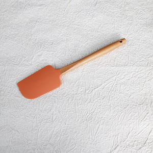 <b>Silicone</b> Spatula Wooden Handle 4 Pcs Nonstick Kitchen Utensil Cake Spatula Set Cooking <b>Tool</b> Nordic Style - Product Image 3