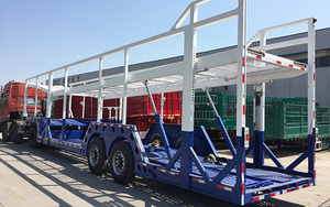 Hstar Logo personnalisé Double pont semi-remorque 17M 8 <span class=keywords><strong>places</strong></span> transporteur automatique pour le Transport de voiture <span class=keywords><strong>2</strong></span> essieux russie conçu - Product Image 3