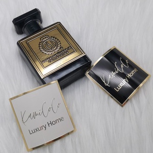Custom Adhesive Metal Wine/Perfume Logo <b>Sticker</b> <b>Label</b> Embossed Aluminum with Craft Use for Candle & Crafts - Product Image 5