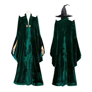 Robe de Président de la Sorcellerie et de la Magie de l'École de Sorcellerie d'Écho Hogwarts, Costume d'Halloween avec Cape pour Femmes Adultes - Product Image 1