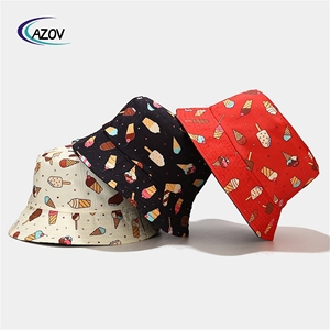 Nuevo Sombrero de Pescador Estilo Coreano, Suave, con Diseño de Helado de Dibujos Animados, para Estudiantes, Protección Solar, para Viajes - Product Image 1