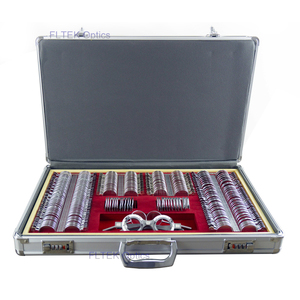 Étui à lentilles optiques 266 en velours rouge avec plateau en bois pour optométre, pour les tests de vision, étui à lentilles optiques 266 en verre rouge 26 - Product Image 4