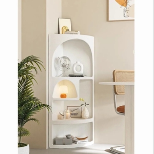 Mobile ad Angolo di Lusso Leggero, Scaffale Integrato, Armadietto da Parete ad Angolo, Mobile Triangolare Nordico, Mensola Angolare da Parete - Product Image 5