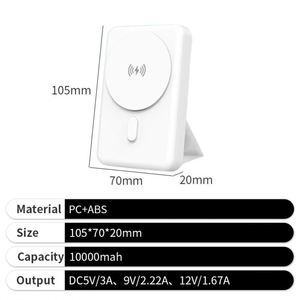 Ultra Thin Magnetic Power Bank Custom Logo 10000mah Fast Charging <b>Wireless</b> Powerbank with Stand - Product Image 4
