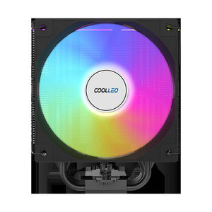 Ventilador de CPU COOLLEO B60 Digital ARGB Negro con Rodamiento de Fluido de 120 mm, Control Inteligente de Temperatura de Alta Temperatura - Product Image 2