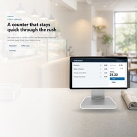 Terminal de point de vente tactile capacitif tout-en-un, système de caisse pliable, Windows/Android OS, Wi-Fi 6 pour la vente au détail