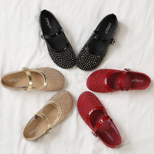 Zapatos Planos Mary Jane de Malla Dorada con Pedrería para Mujer, para Todas las Temporadas, con Hebilla Ajustable, Brillantes, Casuales, para Uso Diario y Fiestas - Product Image 4