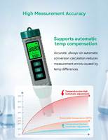 Testeur de qualité de l'eau multifonction haute précision 10-en-1 avec écran LCD et détection du pH
