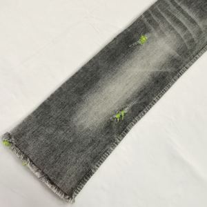 12オンスの伸縮性のある純綿ウォッシュデニム生地、荷物、服、パンツ、シャツ、DIY衣料、青色の生地 - Product Image 5