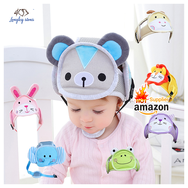 Детская шапка, безопасный шлем, хлопковый Регулируемый зимний защитный шлем для ползания