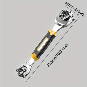 Socket Wrench 1/2 In Stainless Steel Forging Process Industrial Grade With Non Slip Grip And Rotating Design For Automotive - Product Image 1