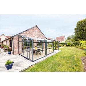 Pérgola Triangular Motorizada con Revestimiento de Vidrio Templado Retráctil, Diseño Moderno, Impermeable, para Exteriores, para Villa o <span class=keywords><strong>Piscina</strong></span> - Product Image 3