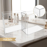Boîte de présentation anti-poussière de taille personnalisable en gros pour usine, vitrine en acrylique transparente de luxe pour petits sacs à main de marque de luxe