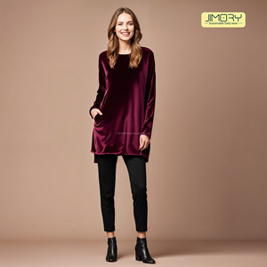 เสื้อกำมะหยี่ JE2066ทางการหรูหราสำหรับผู้หญิงเสื้อสไตล์เยอรมันแบบถักกระดุมตกแต่งซิปปิดฤดูหนาวกันยับ - Product Image 5