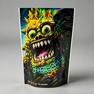 Custom Printed 3.5g Biodegradable Stand-up Pouch <b>Bags</b> PE Resealable Aluminum Zipper <b>Bags</b> for Candy Snack Packaging Low MOQ - Product Image 3