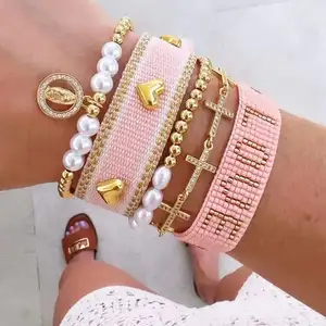 Mode verstellbare handgemachte Armband Süßwasser perle Virgin Bohemia Herz Miyuki Perlen Armband für Männer und Frauen