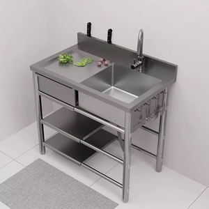 <span class=keywords><strong>Fregadero</strong></span> Individual <span class=keywords><strong>Independiente</strong></span> Antioxidante para Restaurantes al Aire Libre, Ahorra Espacio y es Adecuado para Hogares y Negocios Modernos - Product Image 3