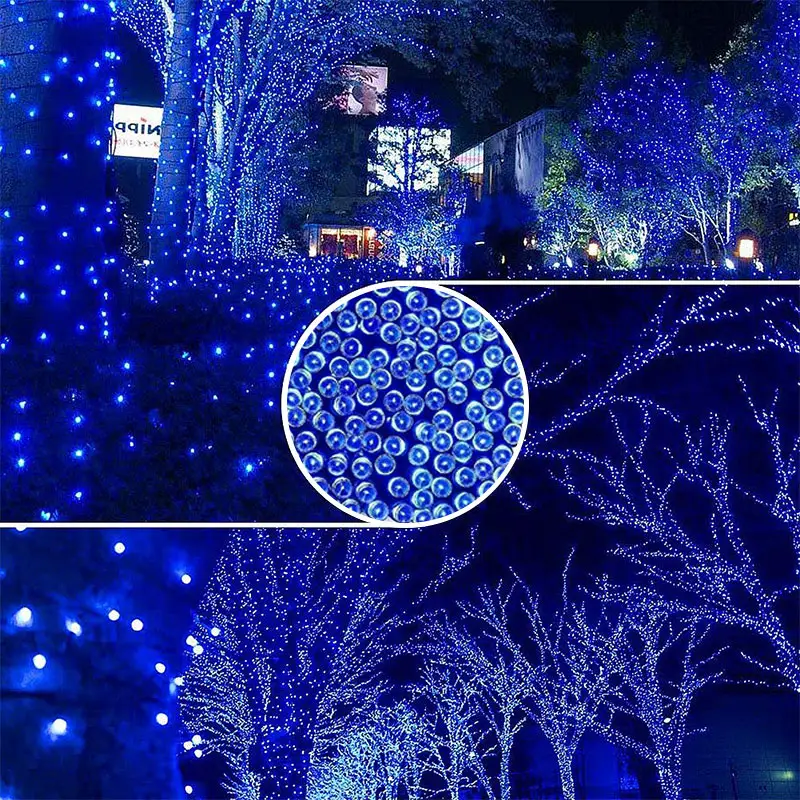 WTL 전구 OEM LED 스트링 라이트 파티 램프 야외 거리 나무 장식 정원 장식 조명 모티프 크리스마스 조명 태양 광