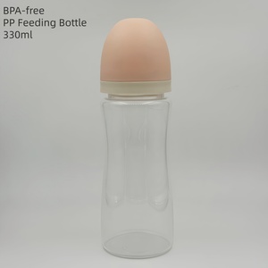 ขวดนมป้องกันอาการโคลิคสำหรับทารกแรกเกิด วัสดุปลอดสาร BPA ผลิตจาก PP และซิลิโคน คอกว้าง ลายการ์ตูน ปรับระดับการไหลได้ 300 มล. สำหรับ<span class=keywords><strong>นม</strong></span>แม่ - Product Image 2