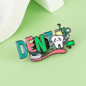 Nouvelle broche fantaisie d'hygiéniste dentaire avec brosse à <span class=keywords><strong>dents</strong></span>, badge dentaire Kawaii, broche amusante pour les soins dentaires, souvenir pour dentiste, cadeau - Product Image 2