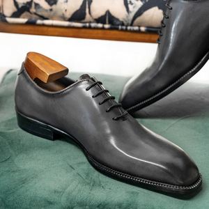 Men's Formal Black Leather Lace up Loafers Spring Big-Toe Business Casual Dress <b>Shoes</b> with Lace-Up <b>Soft</b> <b>Soles</b> & Non-Slip Design - Product Image 3