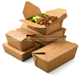 Boîte de <span class=keywords><strong>charcuterie</strong></span> alimentaire en papier artisanal jetable pour boîte de riz à emporter - Product Image 3