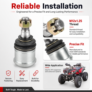 Rotule conique de tige de direction filetée M10 de 32 mm de diamètre pour UTV 50cc 70cc 90cc 110cc 125cc 150cc 200cc 250cc, ATV, Dune Buggy, <span class=keywords><strong>Quad</strong></span> - Product Image 5