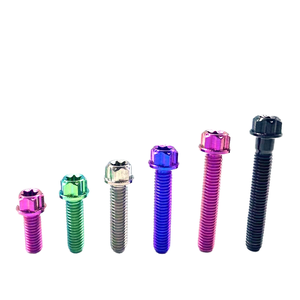 Tornillos, Pernos y Tuercas de Titanio con Acabado Liso, Cabeza Hexagonal, Clase 10, Grado M6, 6 mm, Tornillos para Carpintería 9527 - Product Image 1
