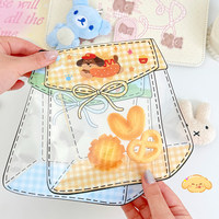 Sachets refermables à fermeture éclair en forme de dessin animé, pochettes cadeaux fantaisie et mignonnes, sacs à collation pour petits articles, sachets de rangement portables