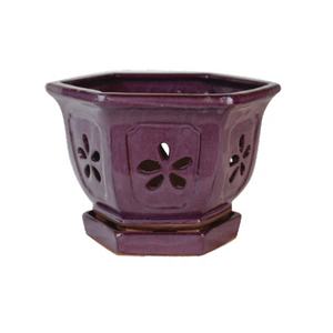 Vasi per Piante da Vivaio Smaltati Blu per Orchidee <span class=keywords><strong>con</strong></span> Sottovaso in Offerta - Product Image 4