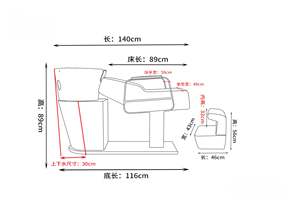 Usine professionnelle directement luxe moderne en acier inoxydable large poser shampooing chaise repose-pieds réglable éponge haute densité - Product Image 6