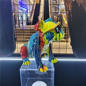 Escultura de resina de perro tipo buggy, escultura de perro <span class=keywords><strong>Bulldog</strong></span> de tamaño real para Decoración - Product Image 3