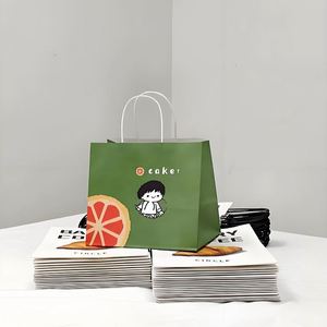 Factory Direct Kraft Paper <b>Bag</b> 45 cm Personalised Printed Shopping Paper <b>Bag</b> for <b>Bread</b>, Eco-Friendly Paper <b>Bag</b> DinoSource - Product Image 4