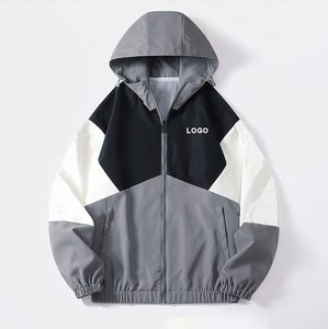 Veste en nylon à capuche épaisse imperméable pour homme, douce et respirante, pour la pêche, la randonnée, coupe-vent, veste bomber personnalisée - Product Image 1