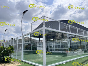 EXITO-Cancha de Pádel panorámica para exteriores de alta calidad, cancha de Pádel con instalación de césped de calidad Mondo disponible - Product Image 4