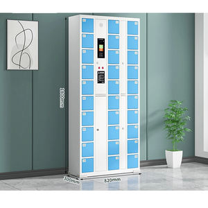 Casier de stockage de téléphone portable en libre-service casier de chargement de mot de passe revêtement en poudre d'acier Durable casier de téléphone portable pratique - Product Image 1