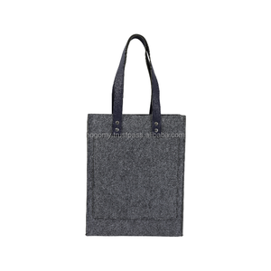 กระเป๋าโท้ทผ้าสักหลาด PET รีไซเคิลได้สำหรับผู้หญิง พร้อมหูหิ้ว PU คุณภาพสูง สไตล์ดั้งเดิม เย็บด้วยเครื่องจักร - Product Image 4