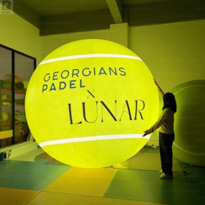 Pelota de Tenis Inflable Gigante de 3 Metros con Luces LED, Color/Logotipo Personalizado, Pelota de Pádel para Decoración de Eventos Deportivos/Promoción/Club - Product Image 2
