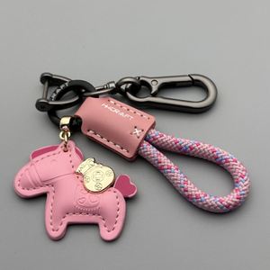 Handmade Leather Good Luck Pendant <b>Rings</b> Car <b>Key</b> Chain 2026 Horse Keychain <b>Bag</b> Charm New Year Gift - Product Image 6