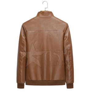 Top Quality <b>Running</b> Wear <b>Men</b> Leather <b>Jacket</b> Wholesale Leather <b>Jacket</b> Cheap Price Leather <b>Jacket</b> - Product Image 2