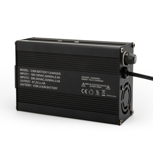 Customized Charger CE C300 60V 4amps 3A Lithium Battery Charger 67.2V 71.4V for Electric Motorcycle Scooter Ebike